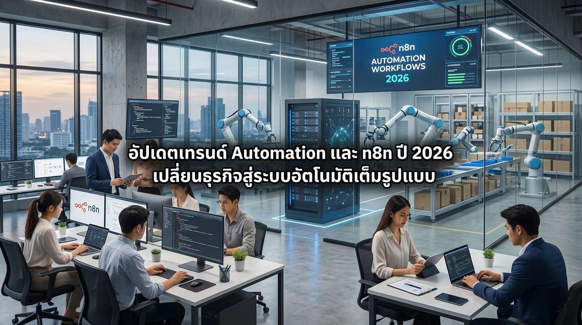 อัปเดตเทรนด์ Automation และ n8n ปี 2026 เปลี่ยนธุรกิจสู่ระบบอัตโนมัติเต็มรูปแบบ
