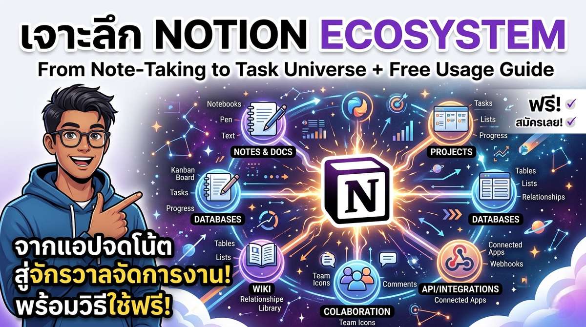 เจาะลึก Notion Ecosystem จากแอปจดโน้ตสู่จักรวาลจัดการงานและคำตอบการใช้งานฟรี