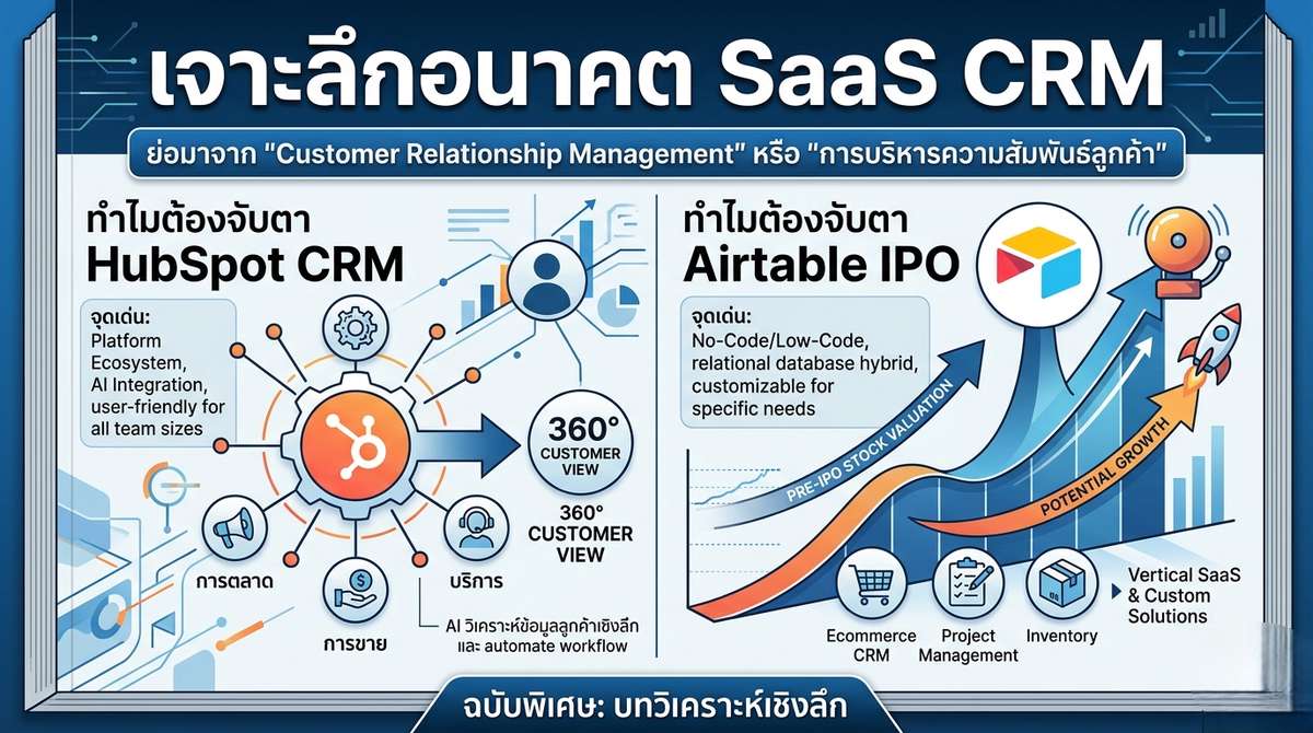 SaaS CRM ย่อมาจากอะไร และทำไมต้องจับตา HubSpot CRM กับ Airtable IPO